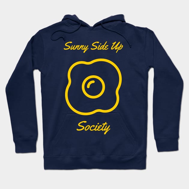 Sunny Side Up Egg Society Outline Hoodie by InkyArt